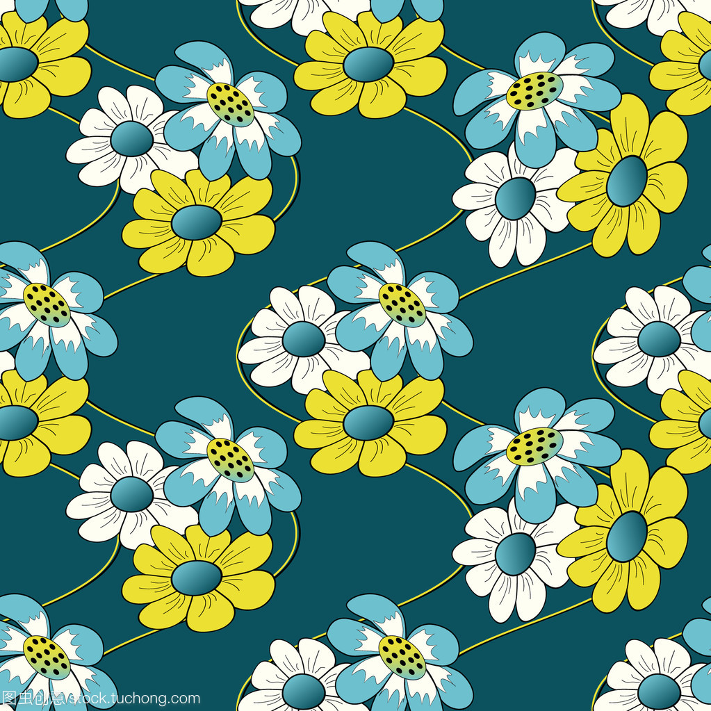 抽象花卉矢量图 艺术与科技的完美结合